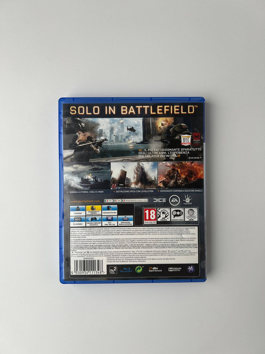 Battlefield 4 per PlayStation 4 usato copertina retro