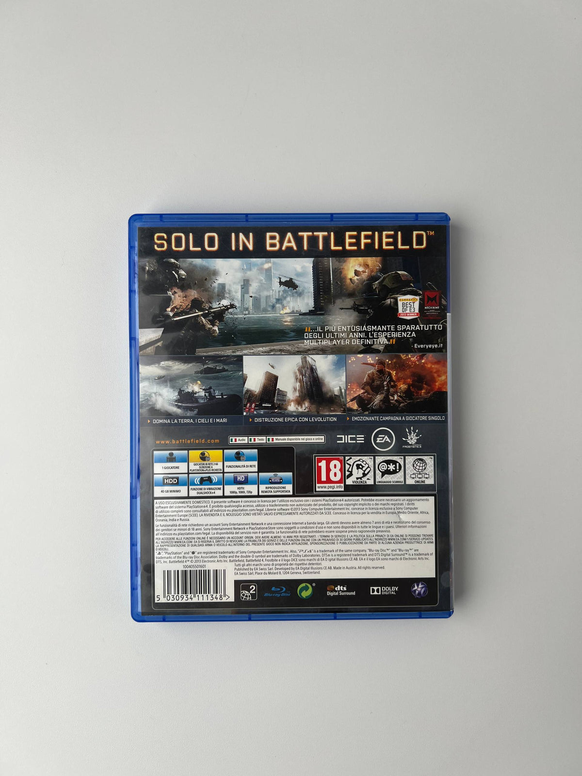 Battlefield 4 per PlayStation 4 usato copertina retro