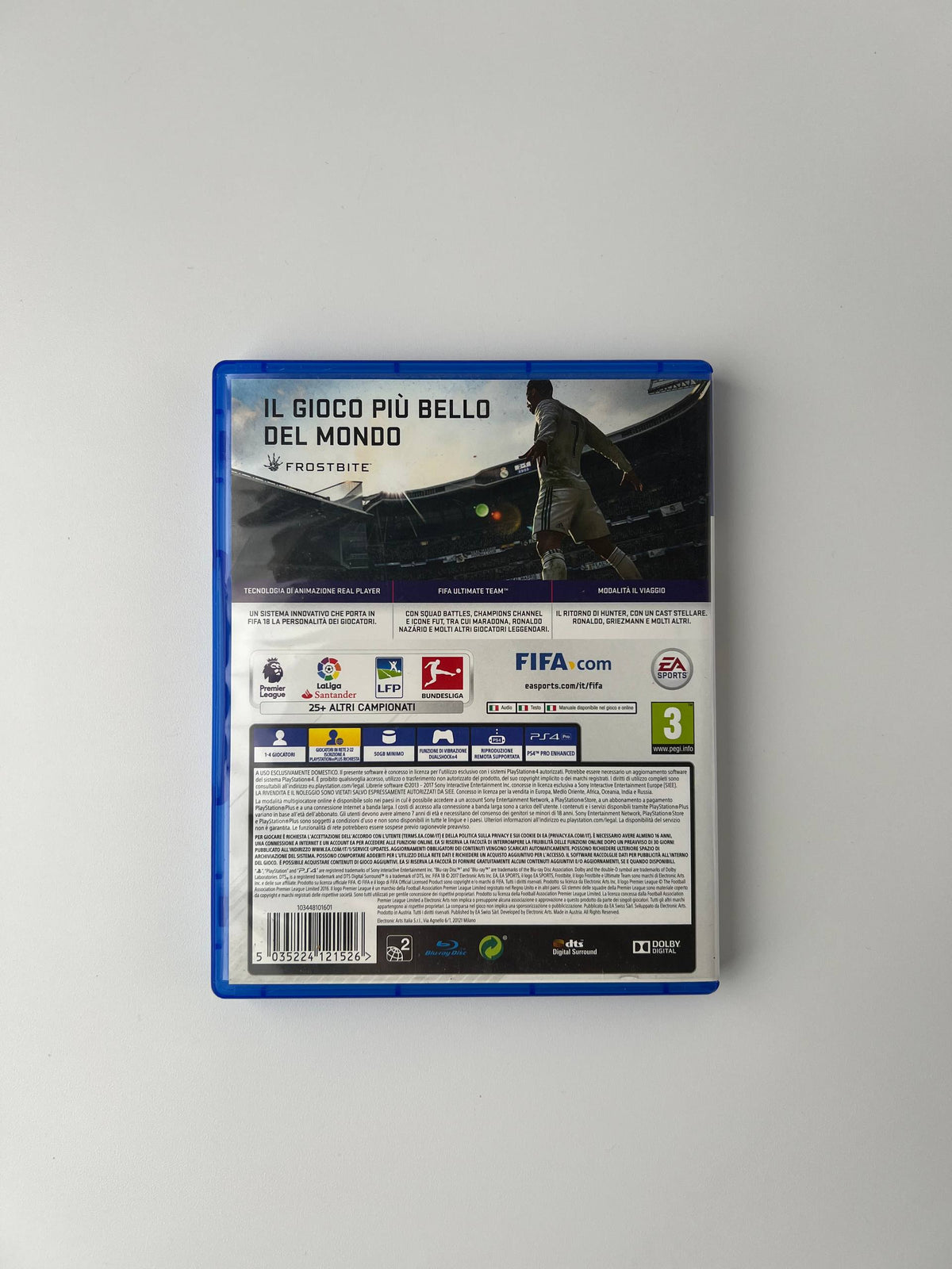 Fifa 18 per PlayStation 4 usato copertina retro