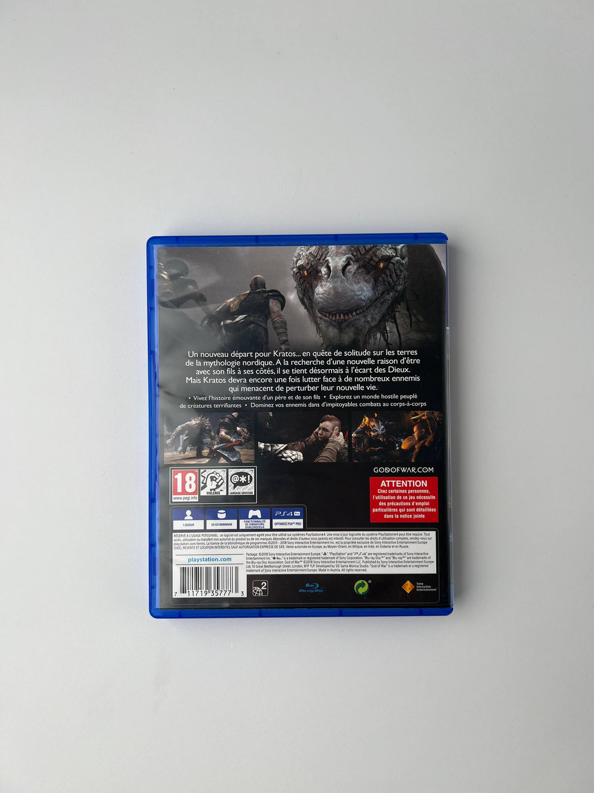 God Of War per PlayStation 4 usato copertina retro